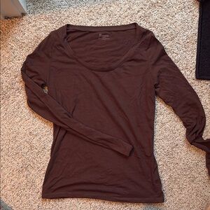 Women's Brown Long Sleeve Top